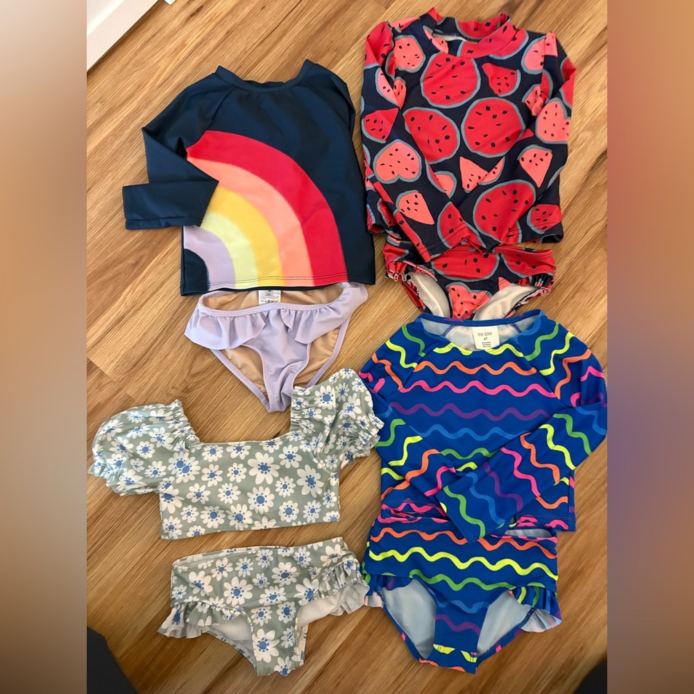 4T Colorful Kids' Swimwear Lot